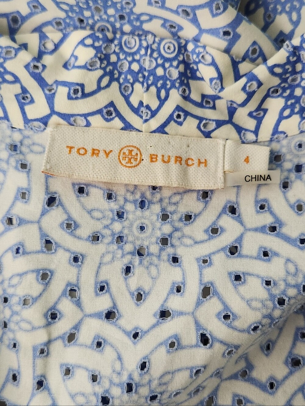 Tory Burch Gretchen Eyelet Tunic Top - Picture 6 of 8